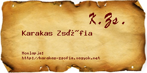 Karakas Zsófia névjegykártya