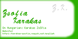 zsofia karakas business card